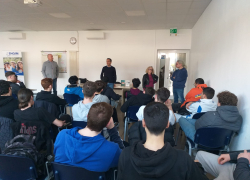Andrea Franzoso nella scuola ENGIM di Verona